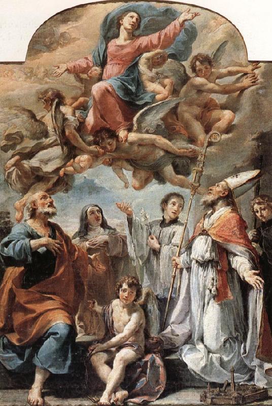 Ubaldo Gandolfi Madonna in Glory and Saints France oil painting art